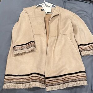 Suede cardigan